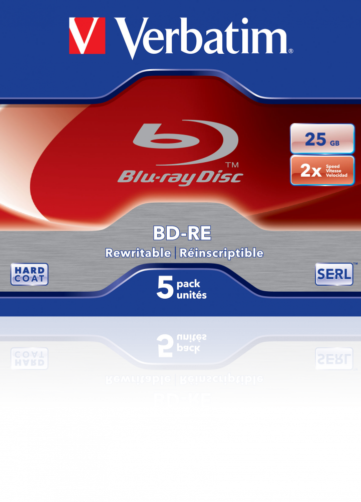 BD-RE SL 25GB 2x 5 Pack Jewel Case
