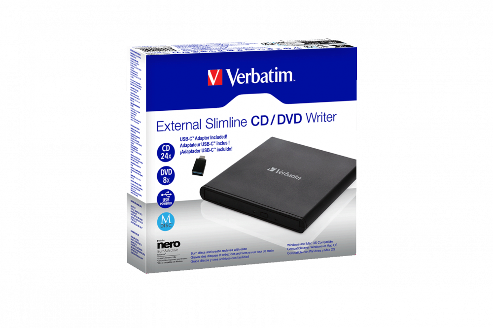 Verbatim External Slimline CD-/DVD-brännare