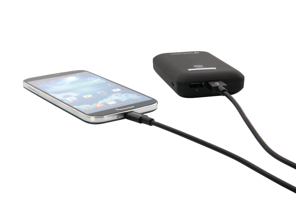 Micro-USB-kabel för synkronisering och laddning 100 cm svart