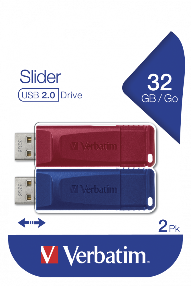 USB-minnet Slider 32 GB multiförpackning