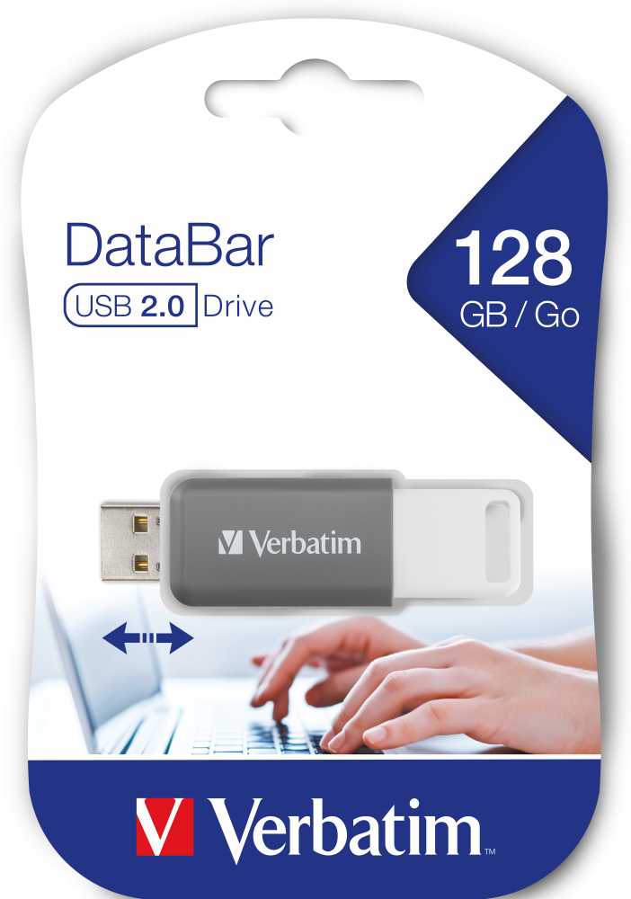 DataBar USB-enhet 128 GB grå | Verbatim