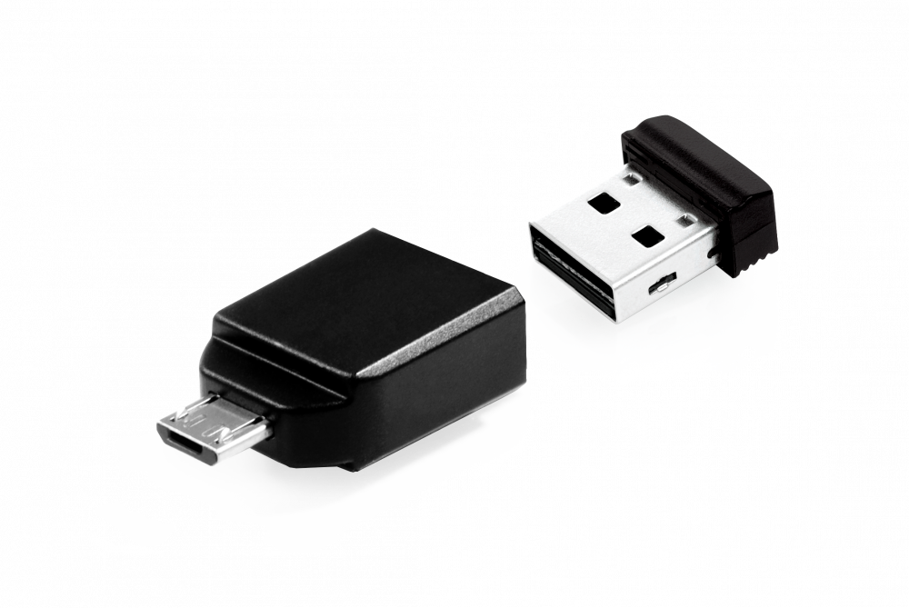 16GB NANO USB Drive med Micro USB-adapter