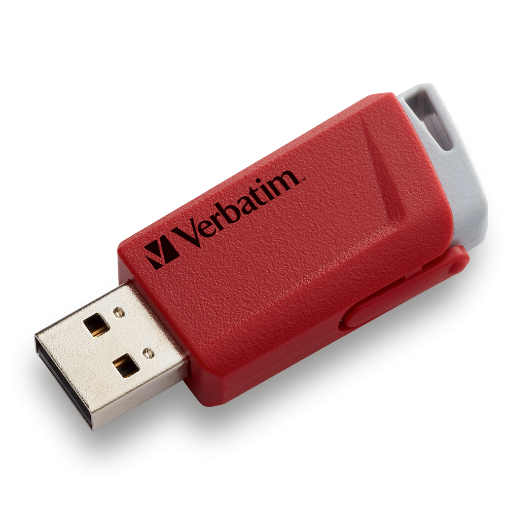 Store ’n’ Click USB-minne 2 x 32 GB, röd/blå