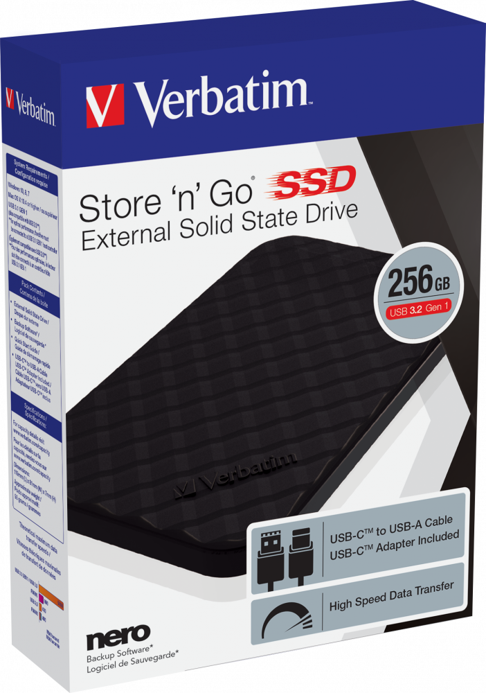 Store 'n' Go bärbara SSD USB 3.2 GEN 1 256 GB